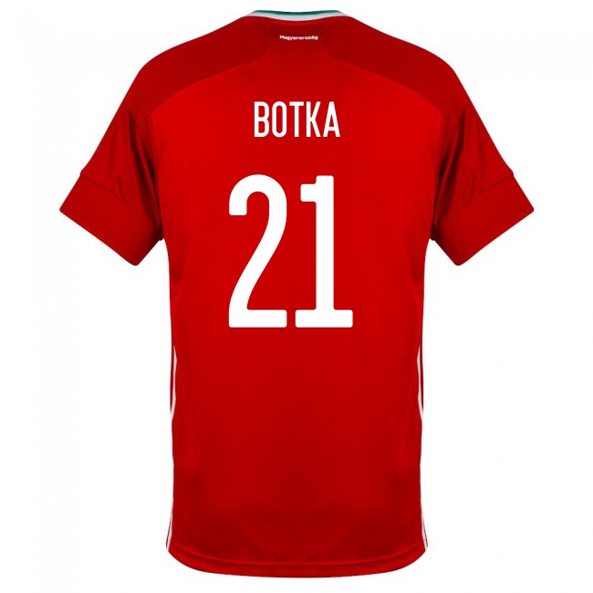 Femme Équipe de Hongrie de football Maillot Endre Botka #21 Tenues Domicile Rouge 2021