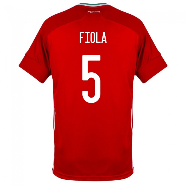 Femme Équipe de Hongrie de football Maillot Attila Fiola #5 Tenues Domicile Rouge 2021