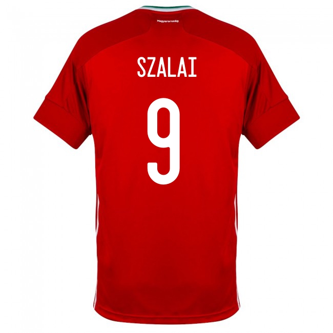 Femme Équipe De Hongrie De Football Maillot Adam Szalai #9 Tenues Domicile Rouge 2021