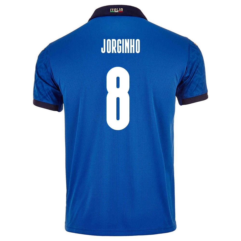 Femme Équipe D'italie De Football Maillot Jorginho #8 Tenues Domicile Bleu 2021