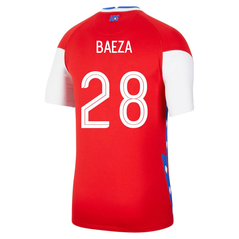 Femme Équipe du Chili de football Maillot Claudio Baeza #28 Tenues Domicile Rouge 2021