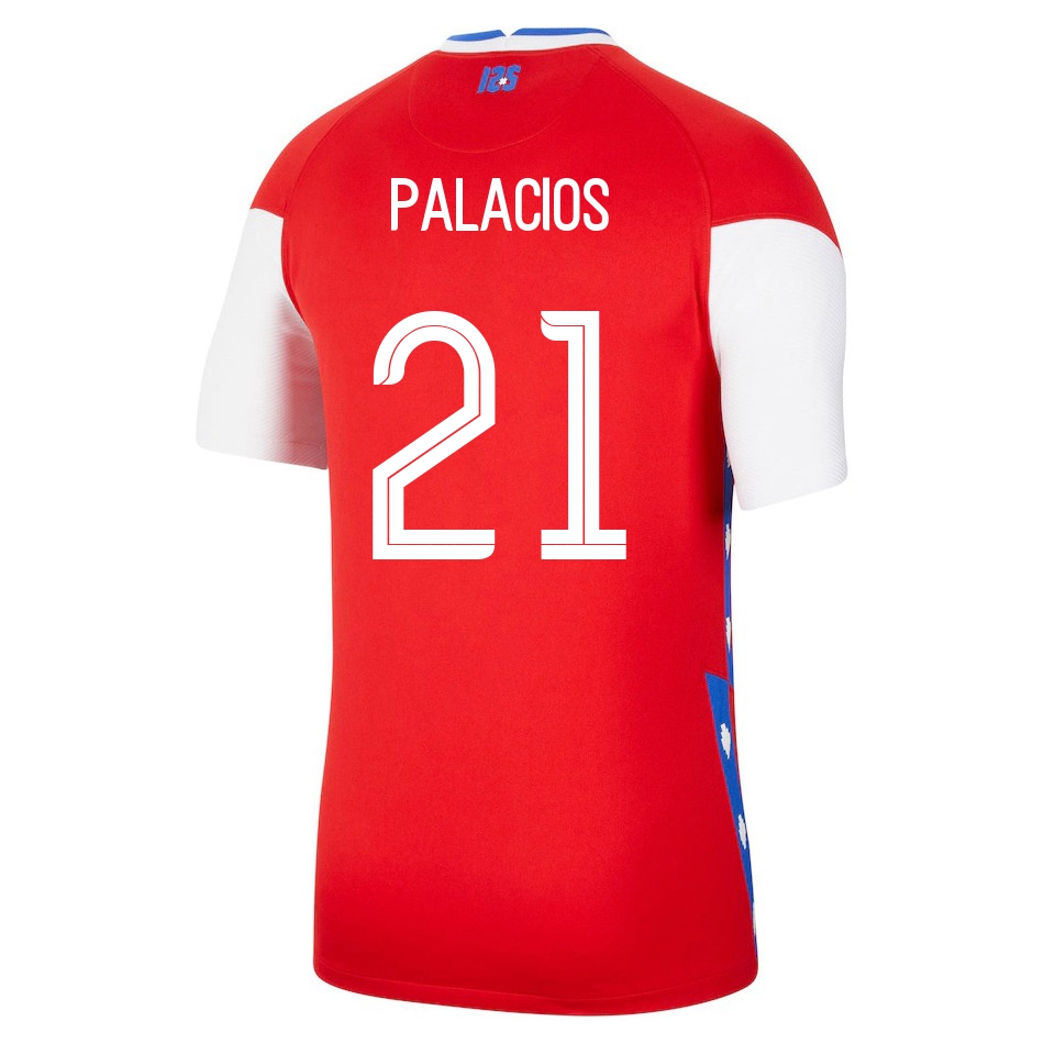 Femme Équipe du Chili de football Maillot Carlos Palacios #21 Tenues Domicile Rouge 2021