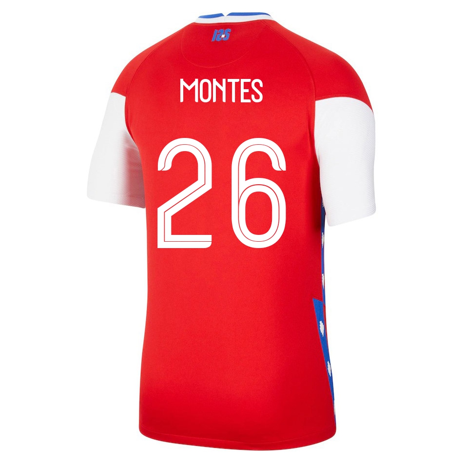 Femme Équipe du Chili de football Maillot Clemente Montes #26 Tenues Domicile Rouge 2021