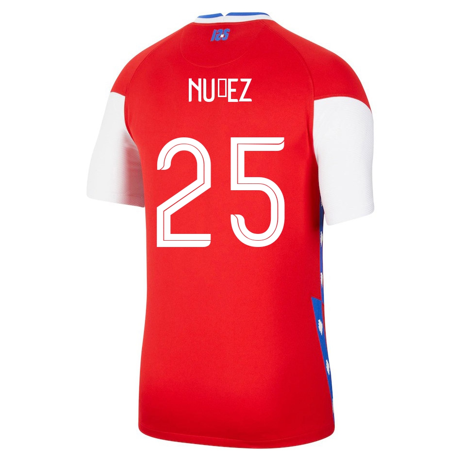 Femme Équipe du Chili de football Maillot Marcelino Nuñez #25 Tenues Domicile Rouge 2021