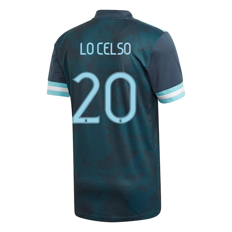 Femme Équipe d'Argentine de football Maillot Giovani Lo Celso #20 Tenues Extérieur Bleu Foncé 2021