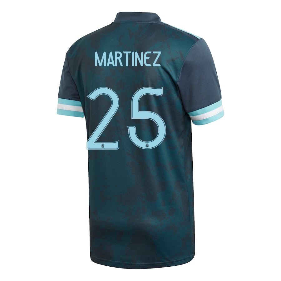 Femme Équipe d'Argentine de football Maillot Lisandro Martinez #25 Tenues Extérieur Bleu Foncé 2021