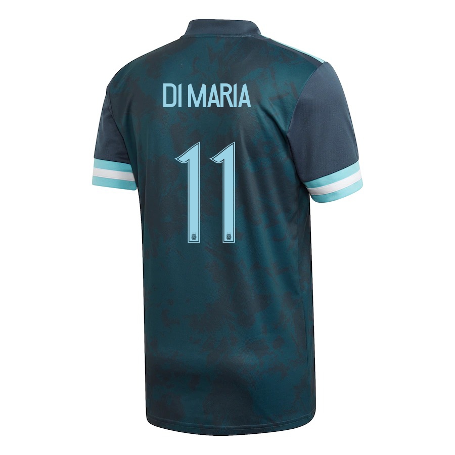 Femme Équipe d'Argentine de football Maillot Angel Di Maria #11 Tenues Extérieur Bleu Foncé 2021
