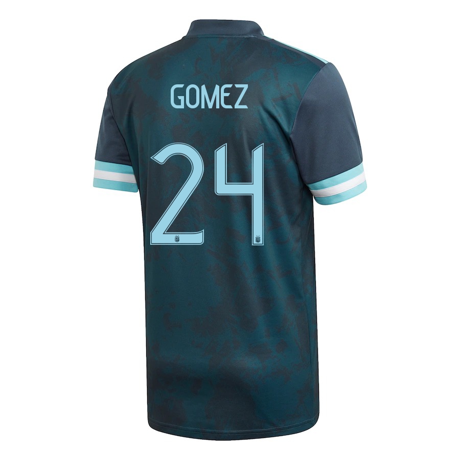 Femme Équipe d'Argentine de football Maillot Papu Gomez #24 Tenues Extérieur Bleu Foncé 2021
