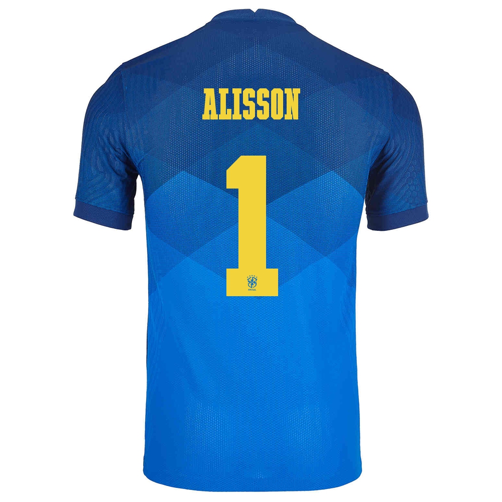Femme Équipe du Brésil de football Maillot Alisson #1 Tenues Extérieur Bleu 2021