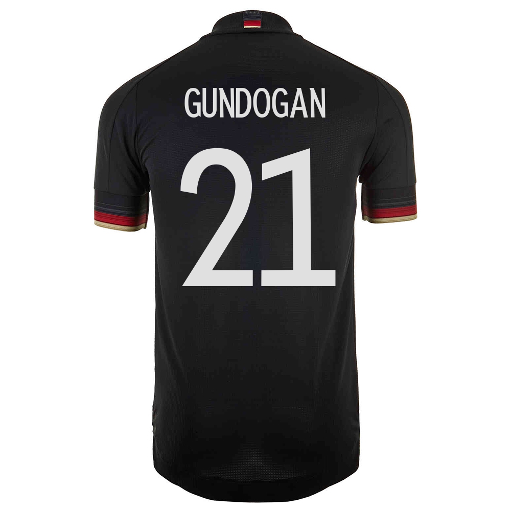 Femme Équipe d'Allemagne de football Maillot Ilkay Gundogan #21 Tenues Extérieur Noir 2021