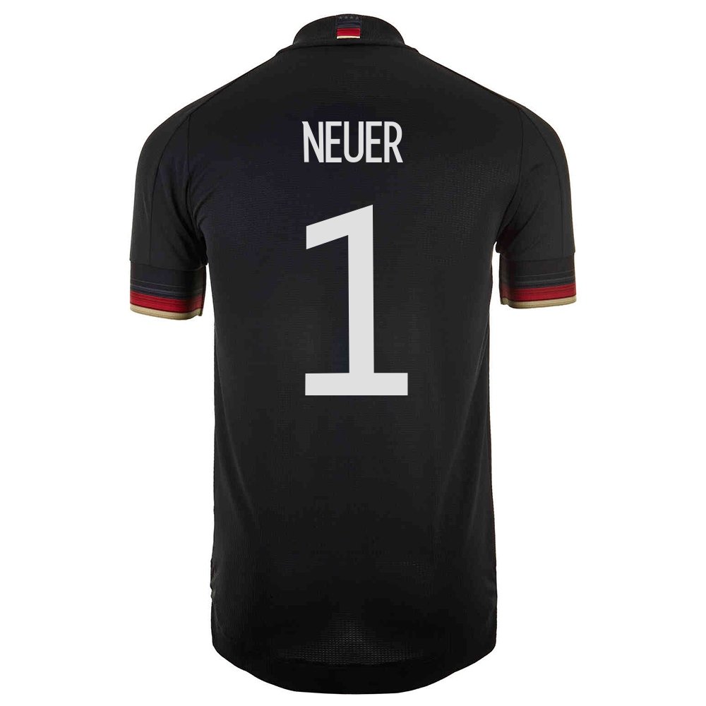 Femme Équipe d'Allemagne de football Maillot Manuel Neuer #1 Tenues Extérieur Noir 2021