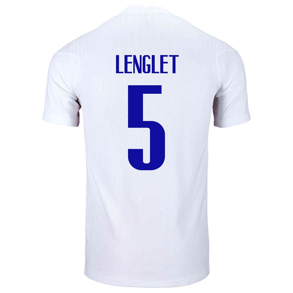 Femme Équipe de France de football Maillot Clement Lenglet #5 Tenues Extérieur Blanc 2021
