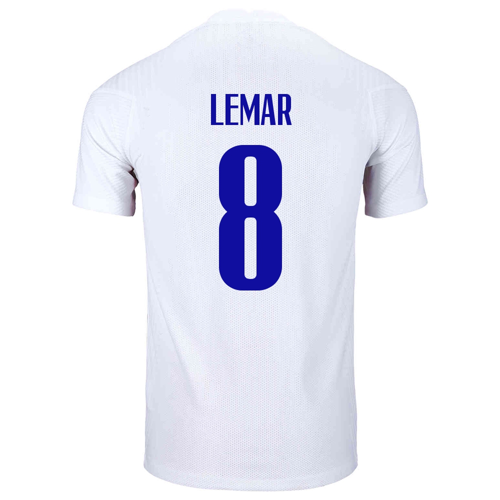 Femme Équipe de France de football Maillot Thomas Lemar #8 Tenues Extérieur Blanc 2021