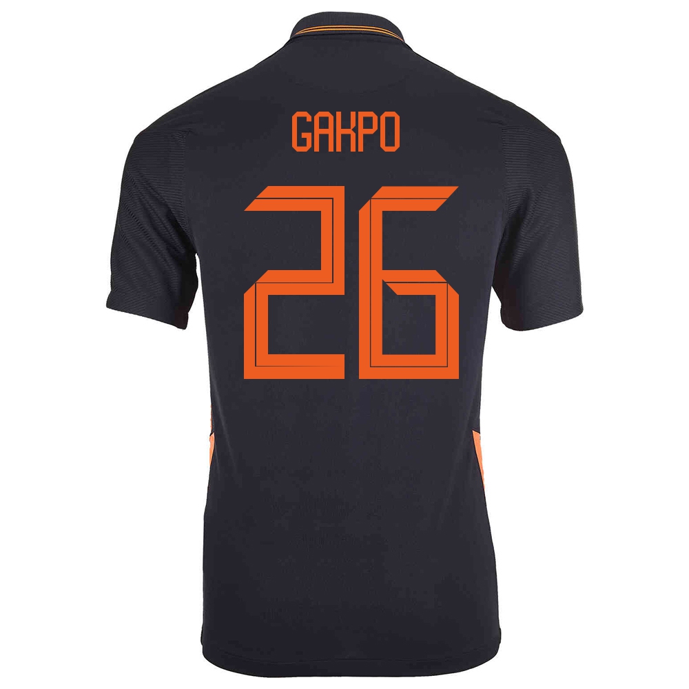Femme Équipe des Pays-Bas de football Maillot Cody Gakpo #26 Tenues Extérieur Noir 2021