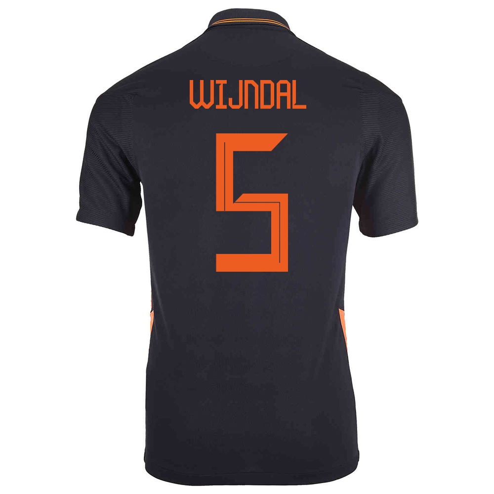 Femme Équipe des Pays-Bas de football Maillot Owen Wijndal #5 Tenues Extérieur Noir 2021