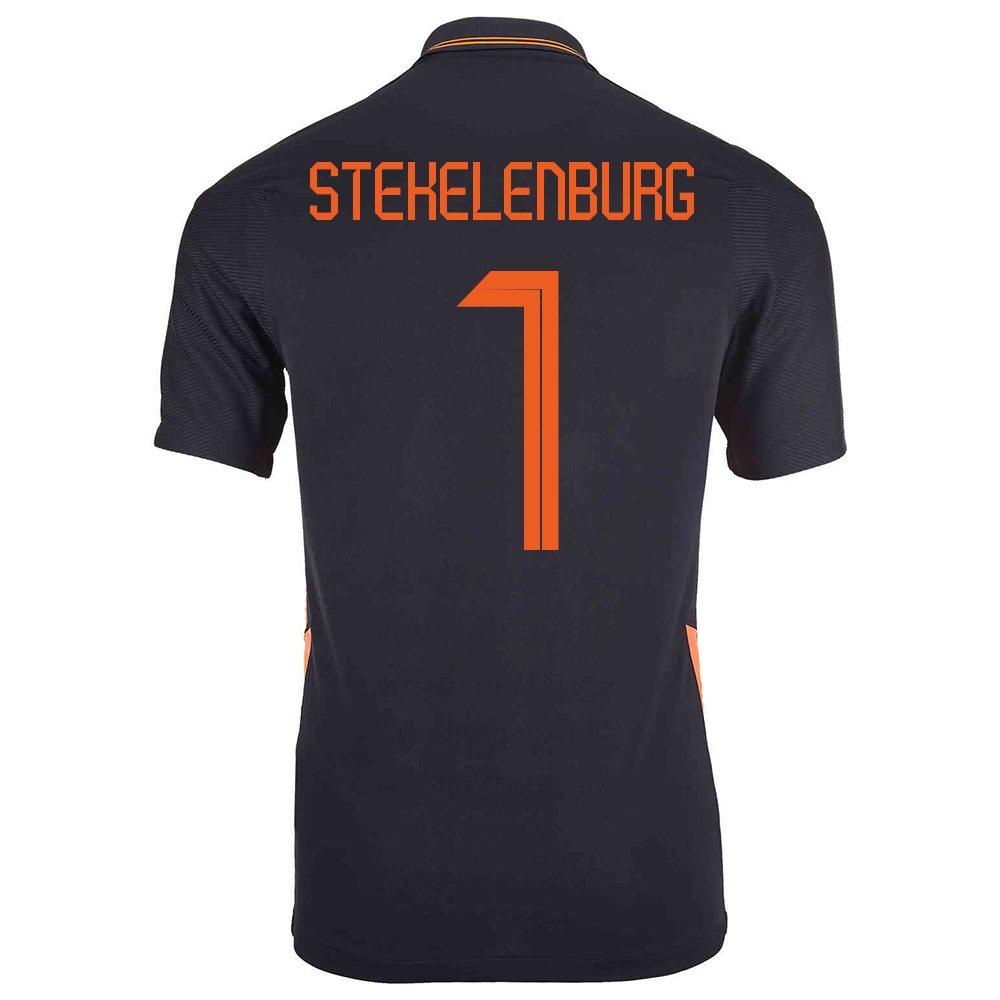 Femme Équipe des Pays-Bas de football Maillot Maarten Stekelenburg #1 Tenues Extérieur Noir 2021