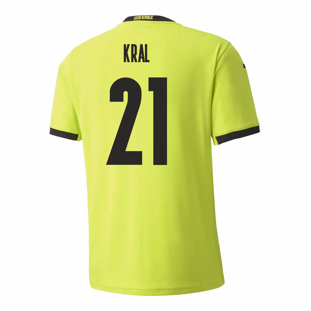 Femme Équipe de Tchéquie de football Maillot Alex Kral #21 Tenues Extérieur Vert Clair 2021