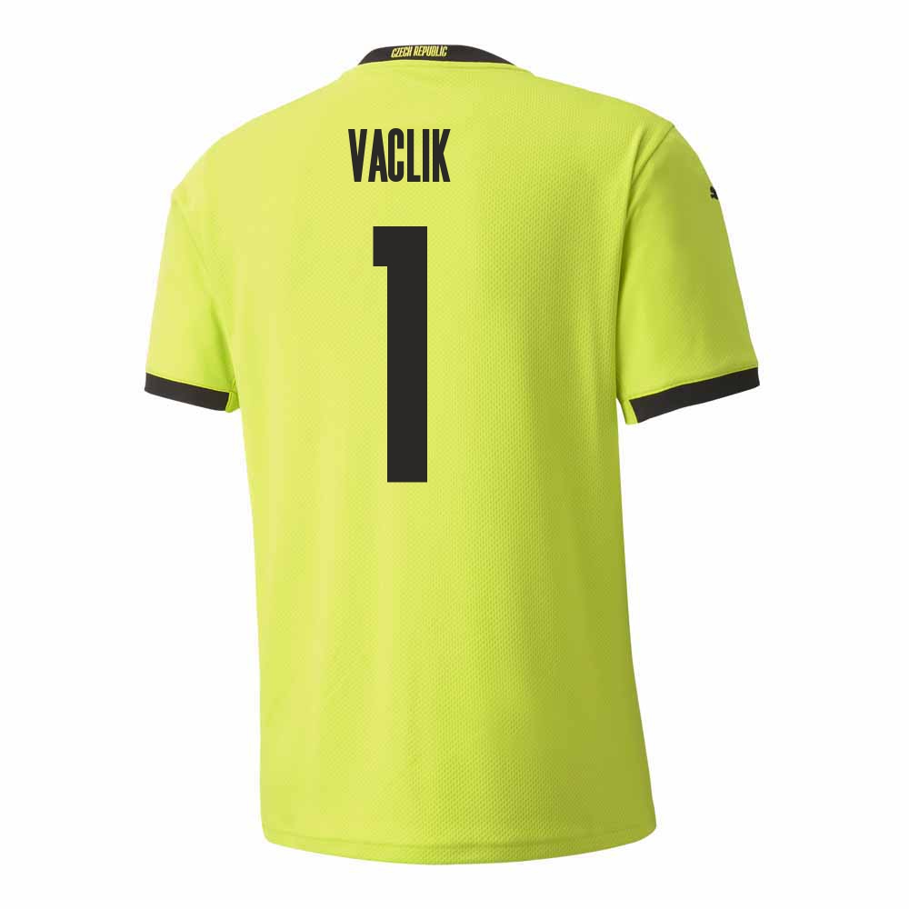 Femme Équipe de Tchéquie de football Maillot Tomas Vaclik #1 Tenues Extérieur Vert Clair 2021