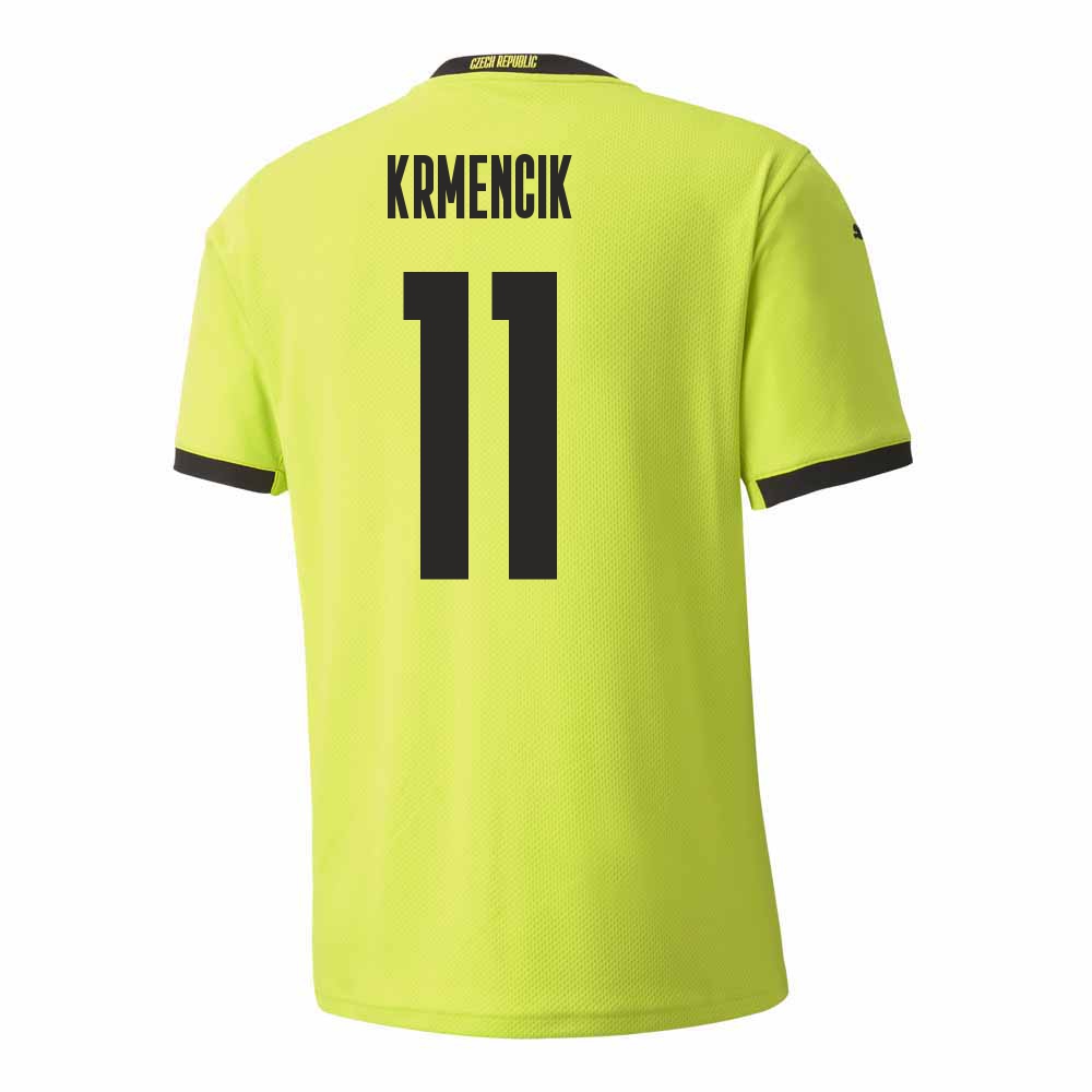 Femme Équipe de Tchéquie de football Maillot Michael Krmencik #11 Tenues Extérieur Vert Clair 2021