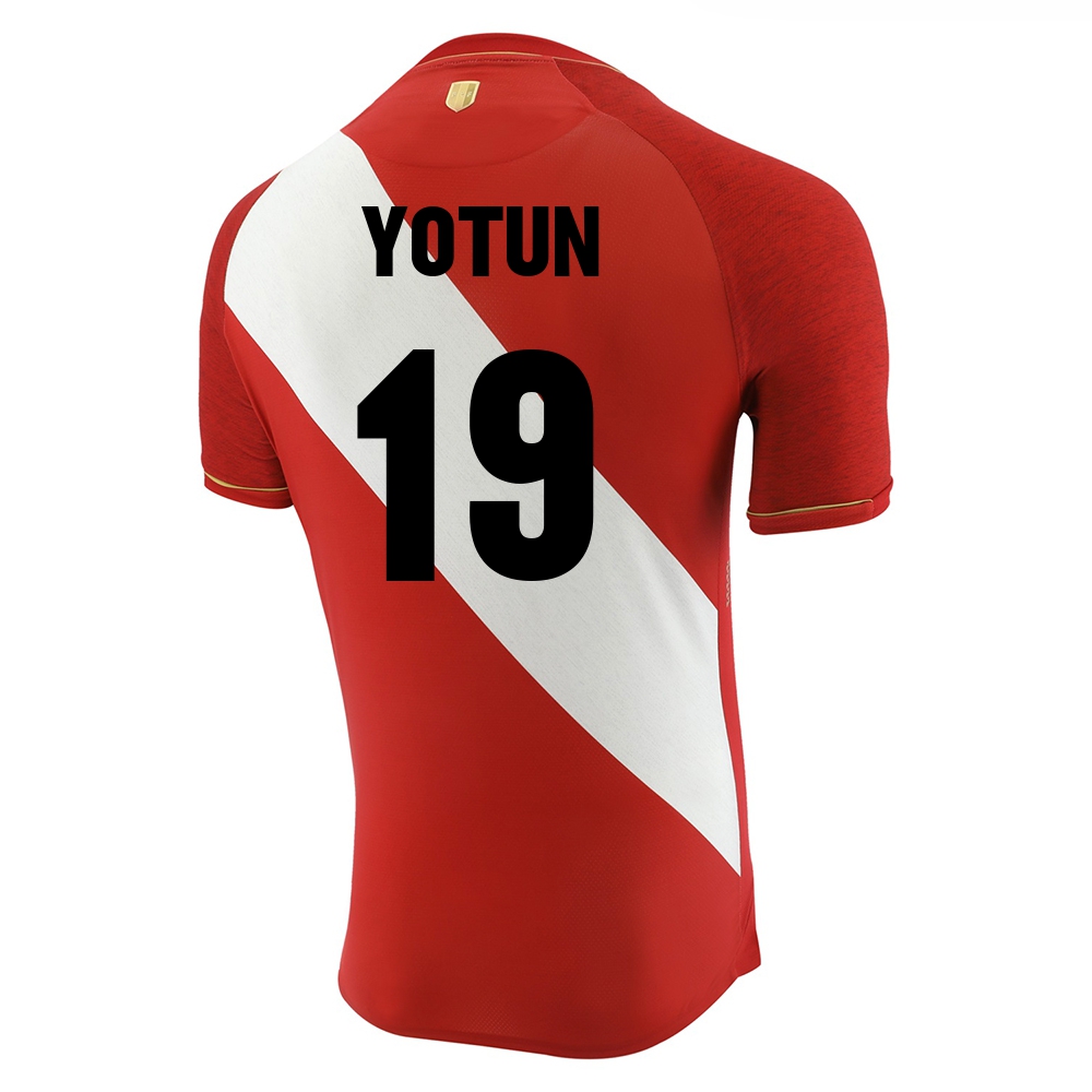 Femme Équipe du Pérou de football Maillot Yoshimar Yotun #19 Tenues Extérieur Rouge Blanc 2021