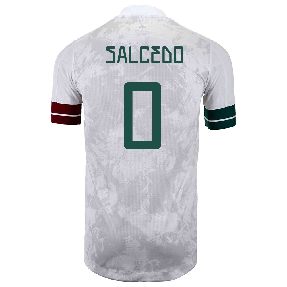 Femme Équipe du Mexique de football Maillot Carlos Salcedo #0 Tenues Extérieur Blanc Noir 2021