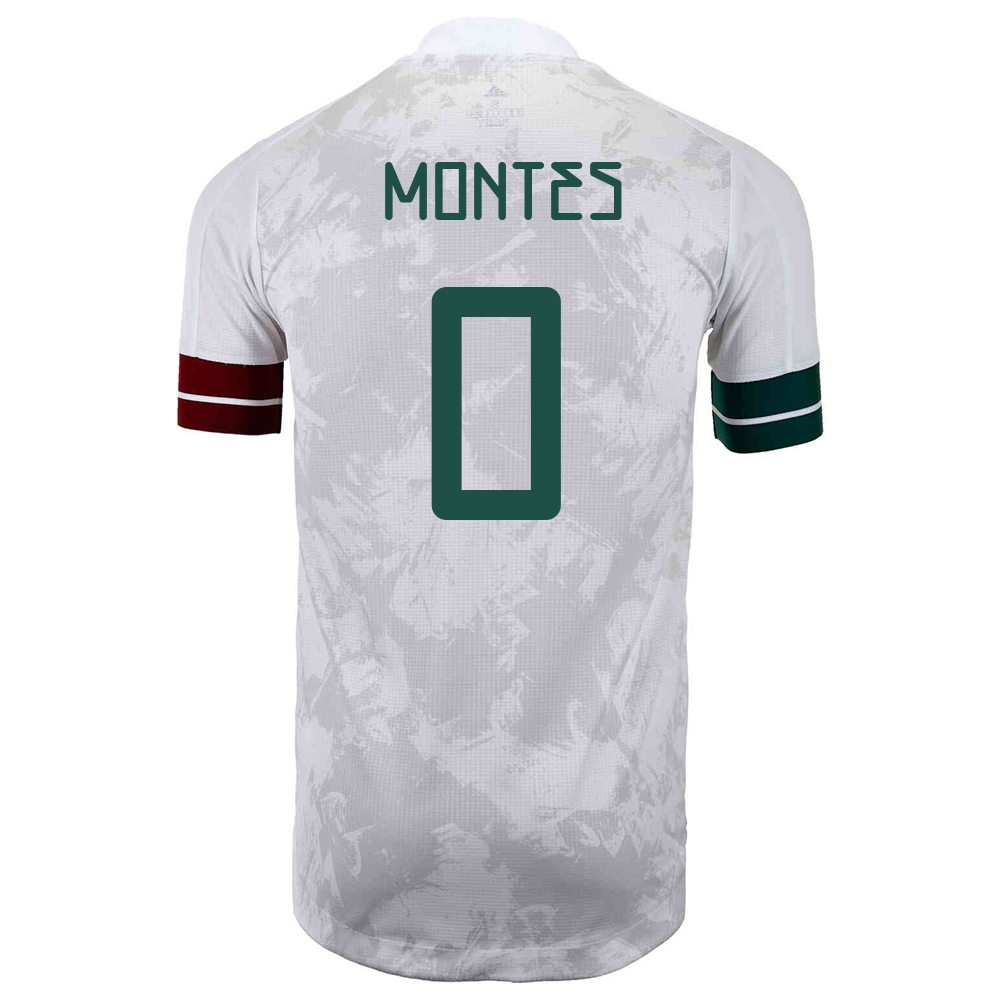 Femme Équipe du Mexique de football Maillot Cesar Montes #0 Tenues Extérieur Blanc Noir 2021