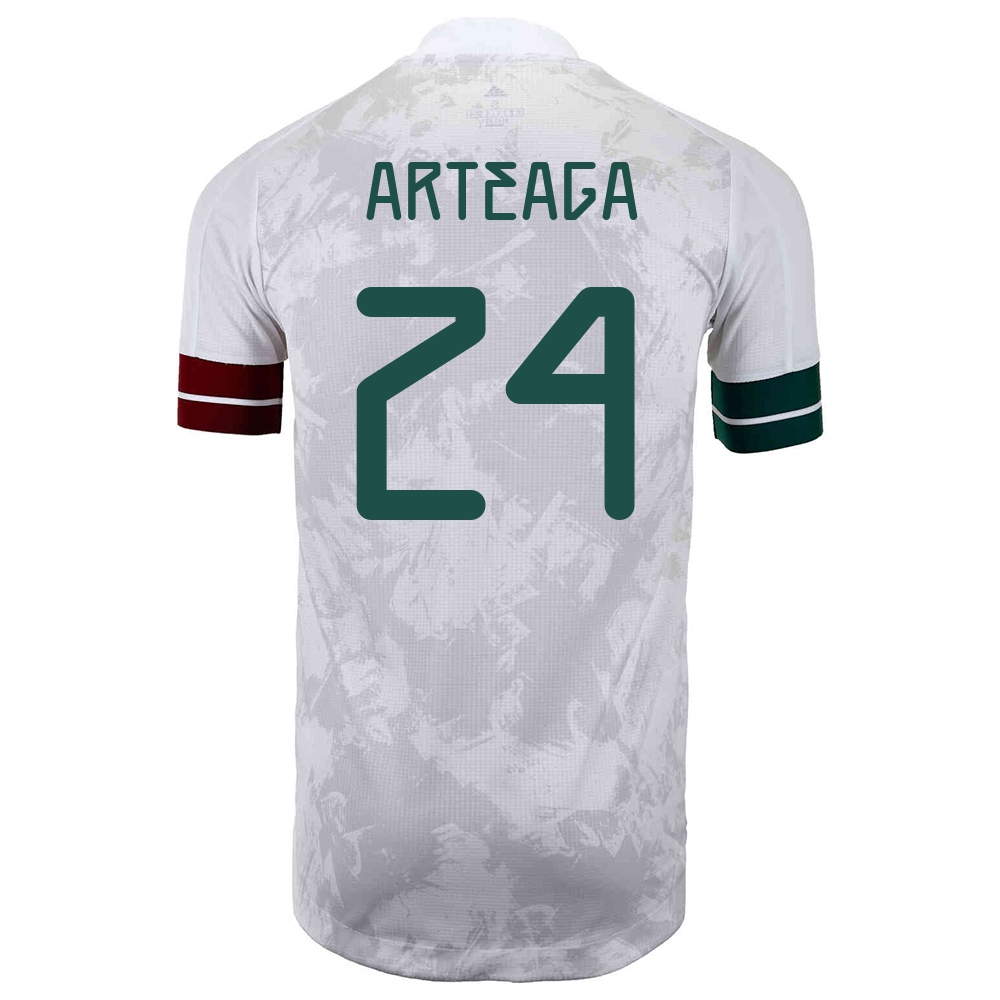 Femme Équipe du Mexique de football Maillot Gerardo Arteaga #24 Tenues Extérieur Blanc Noir 2021
