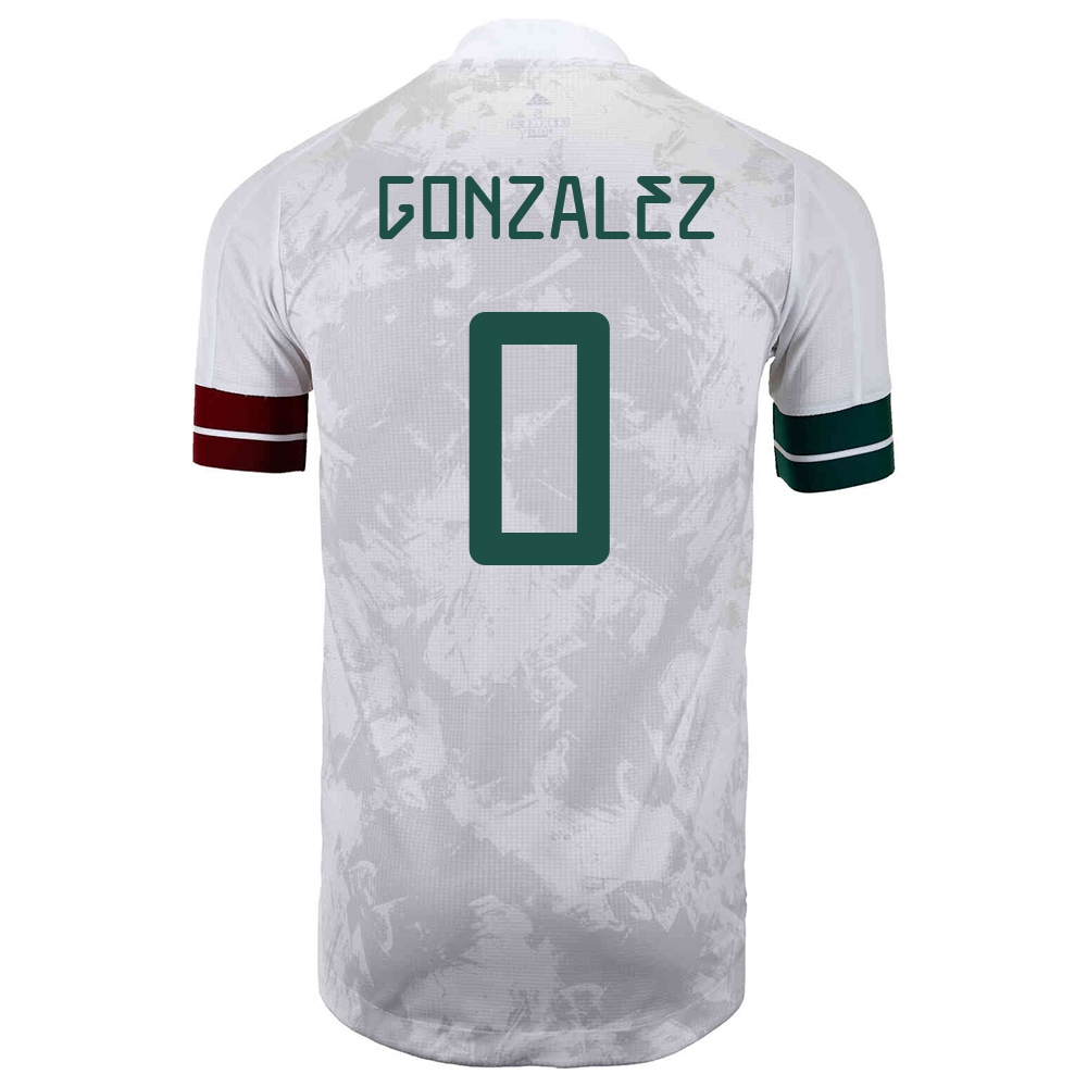 Femme Équipe du Mexique de football Maillot Hugo Gonzalez #0 Tenues Extérieur Blanc Noir 2021