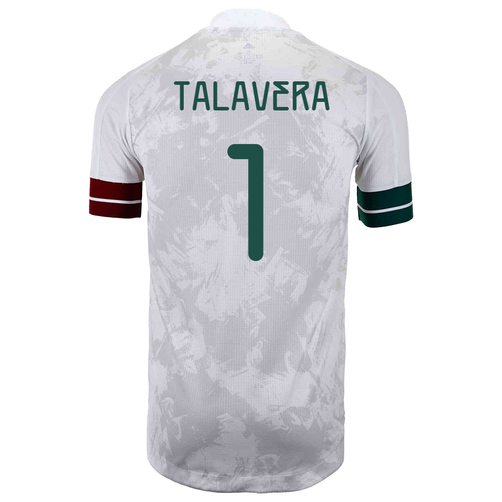 Femme Équipe du Mexique de football Maillot Alfredo Talavera #1 Tenues Extérieur Blanc Noir 2021