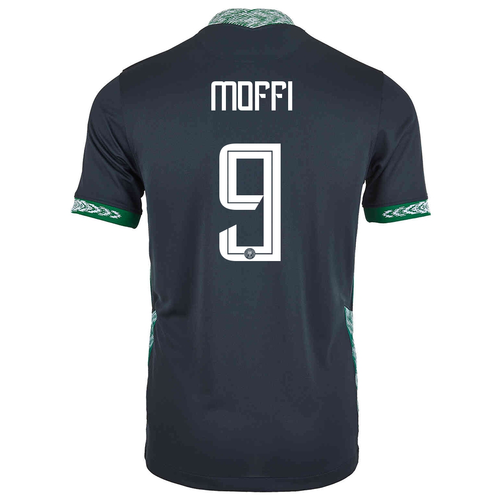 Femme Équipe du Nigeria de football Maillot Terem Moffi #9 Tenues Extérieur Noir 2021