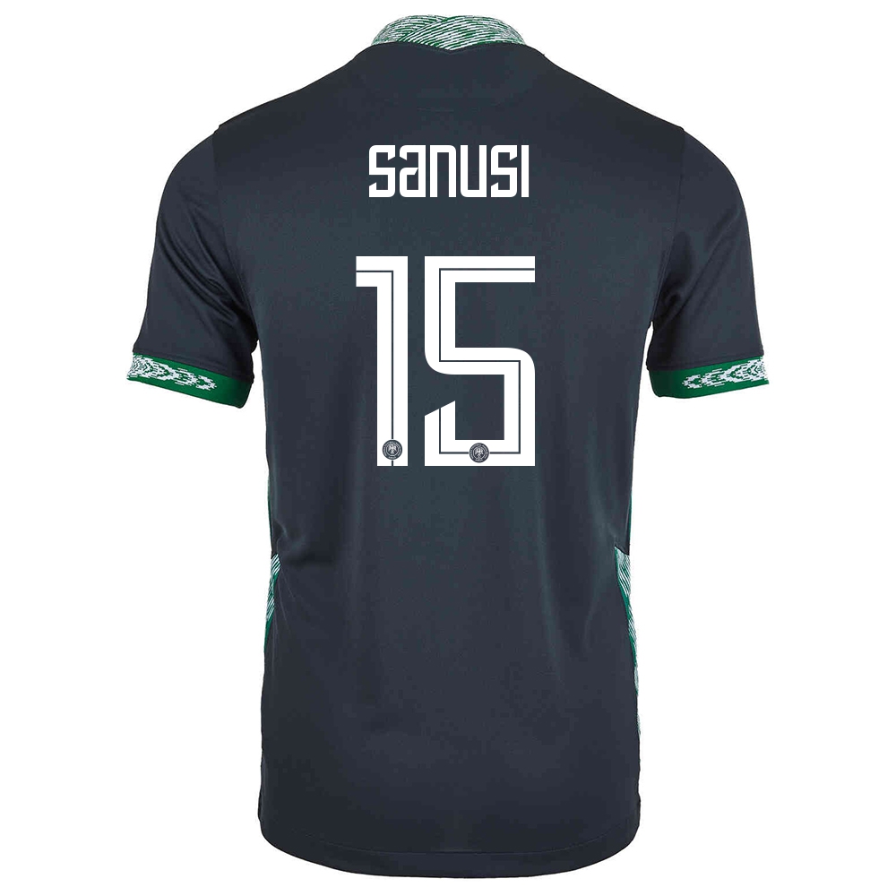 Femme Équipe du Nigeria de football Maillot Zaidu Sanusi #15 Tenues Extérieur Noir 2021