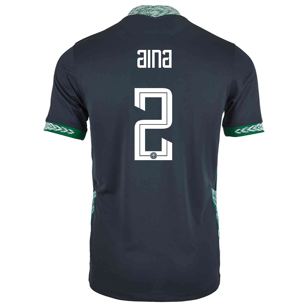 Femme Équipe du Nigeria de football Maillot Ola Aina #2 Tenues Extérieur Noir 2021