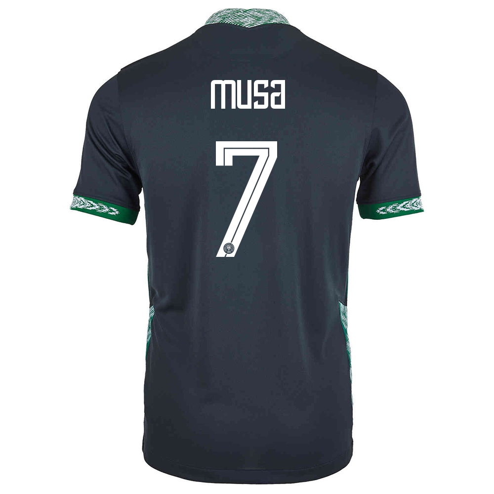 Femme Équipe du Nigeria de football Maillot Ahmed Musa #7 Tenues Extérieur Noir 2021