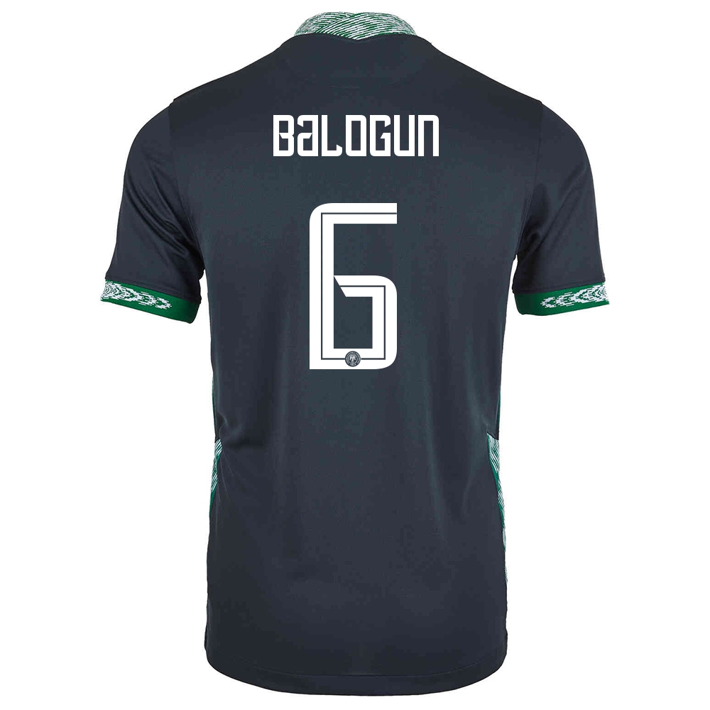 Femme Équipe du Nigeria de football Maillot Leon Balogun #6 Tenues Extérieur Noir 2021