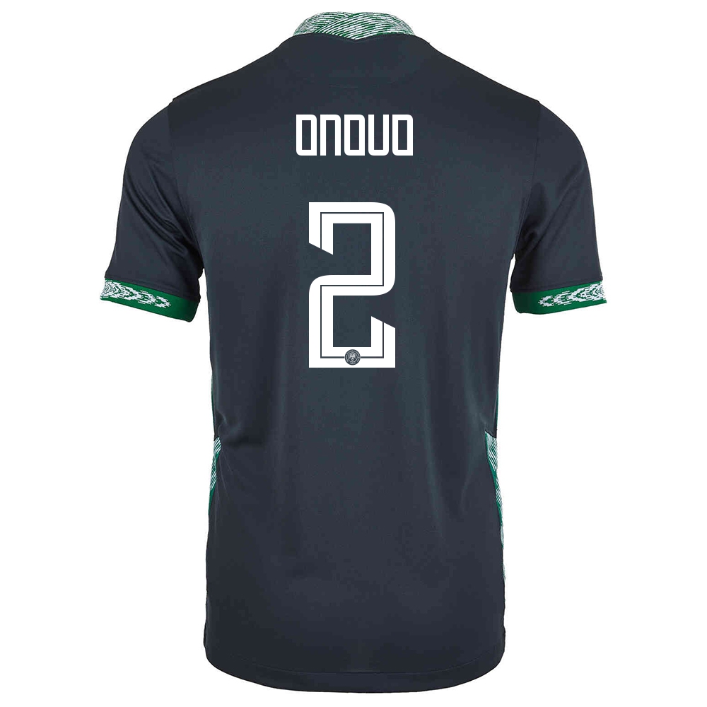 Femme Équipe du Nigeria de football Maillot Vincent Onovo #2 Tenues Extérieur Noir 2021