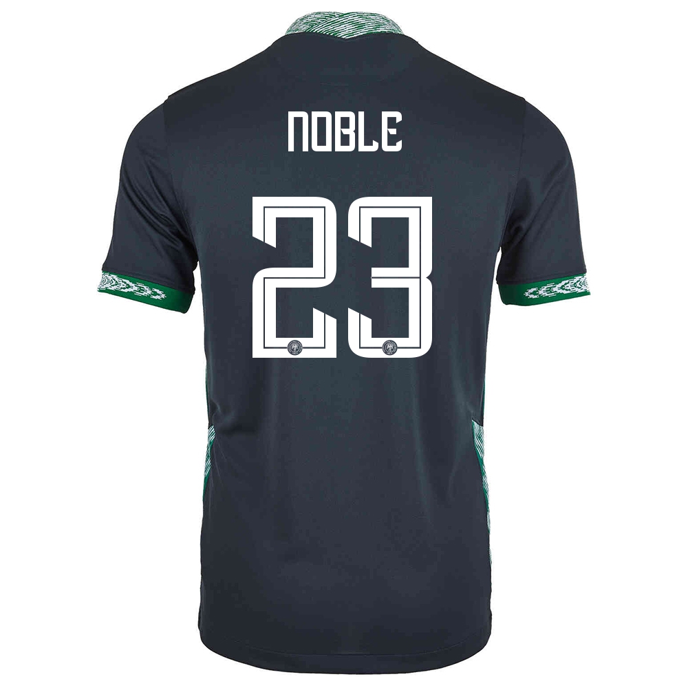 Femme Équipe du Nigeria de football Maillot John Noble #23 Tenues Extérieur Noir 2021