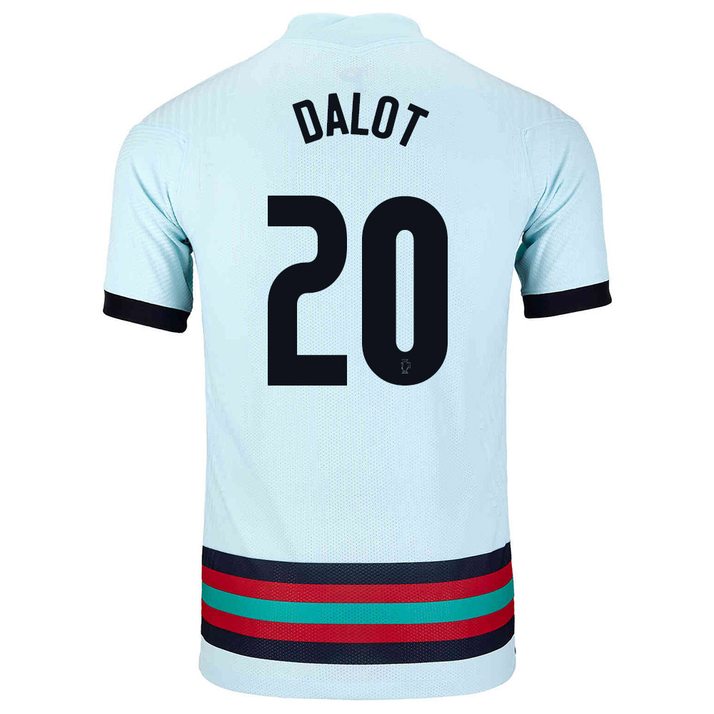 Femme Équipe du Portugal de football Maillot Diogo Dalot #20 Tenues Extérieur Bleu Clair 2021