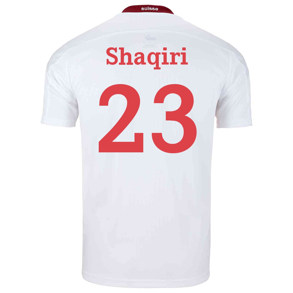 Femme Équipe de Suisse de football Maillot Xherdan Shaqiri #23 Tenues Extérieur Blanc 2021