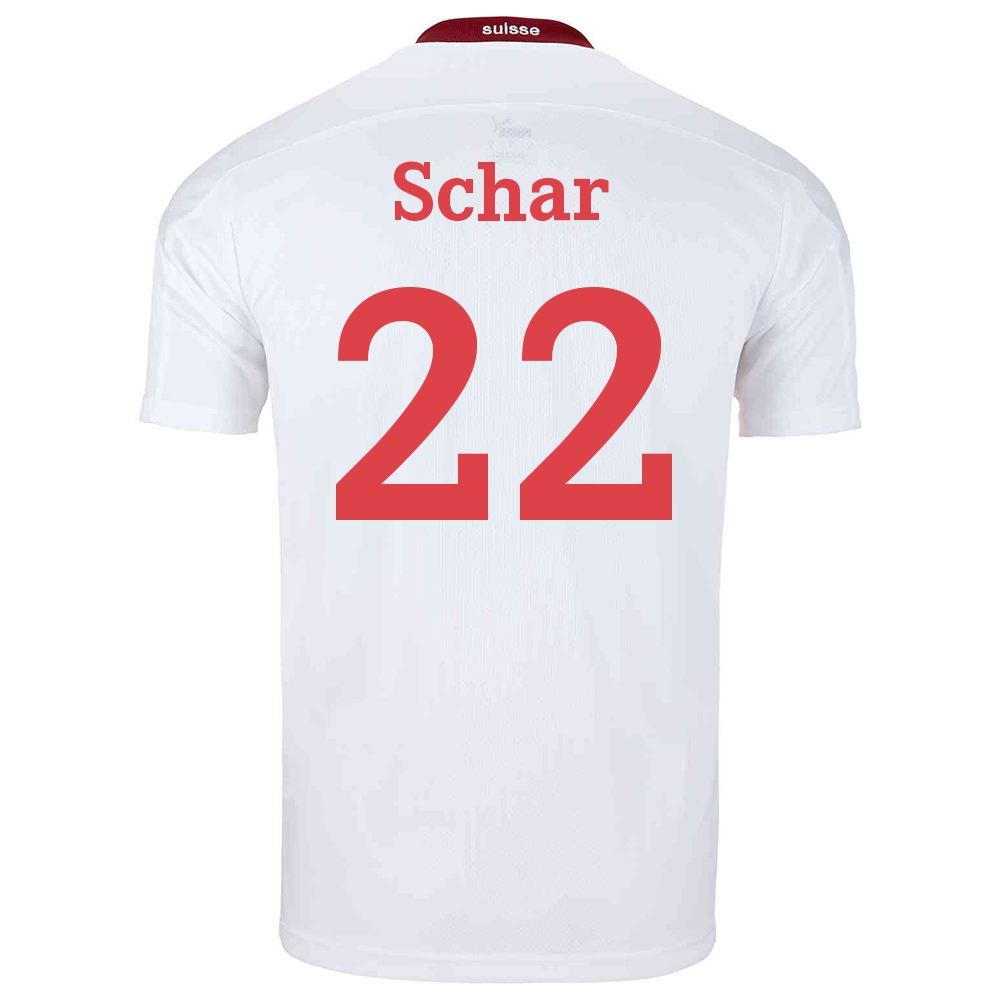 Femme Équipe de Suisse de football Maillot Fabian Schar #22 Tenues Extérieur Blanc 2021