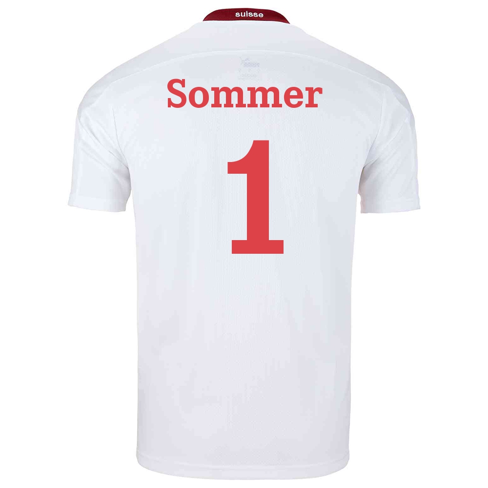Femme Équipe de Suisse de football Maillot Yann Sommer #1 Tenues Extérieur Blanc 2021