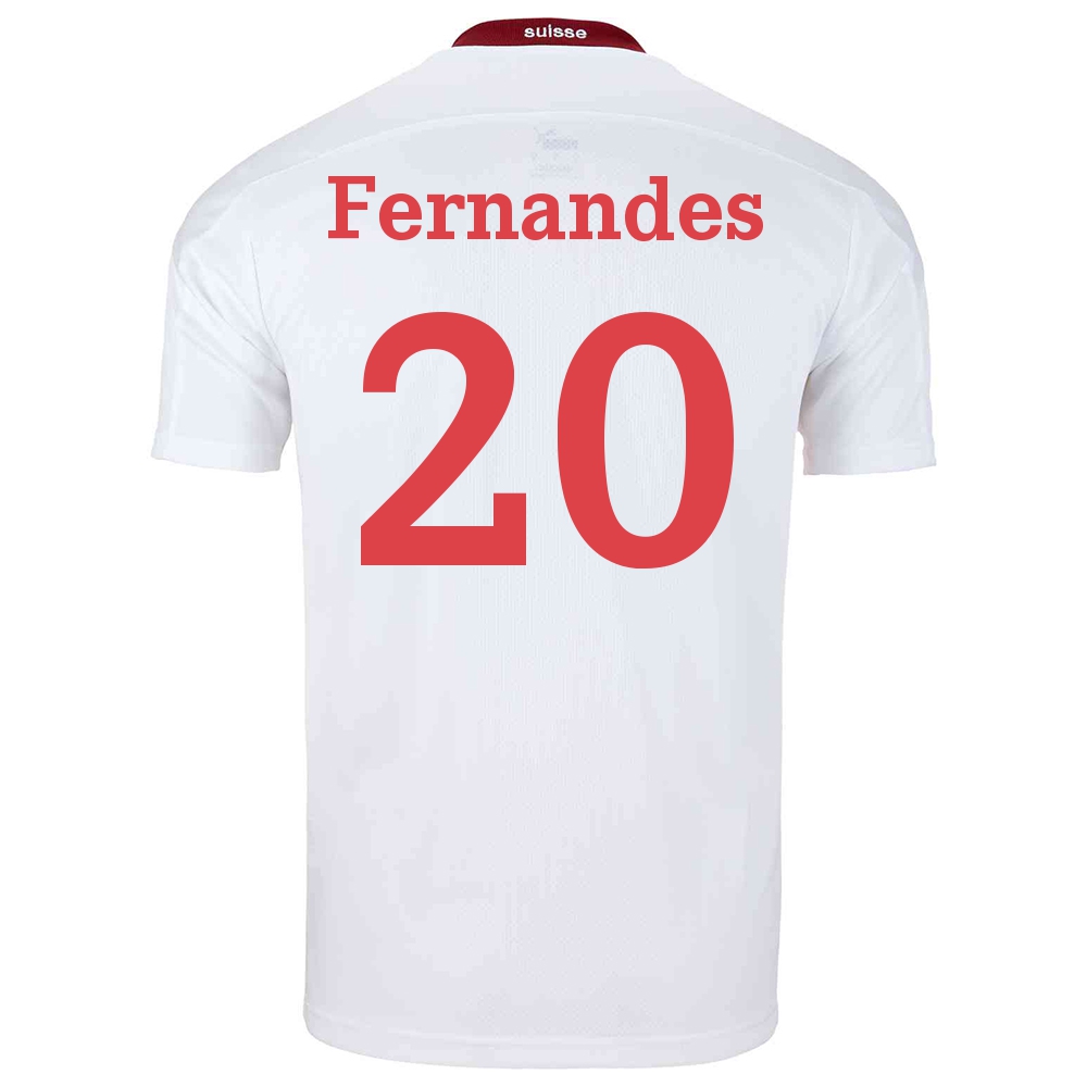 Femme Équipe de Suisse de football Maillot Edimilson Fernandes #20 Tenues Extérieur Blanc 2021