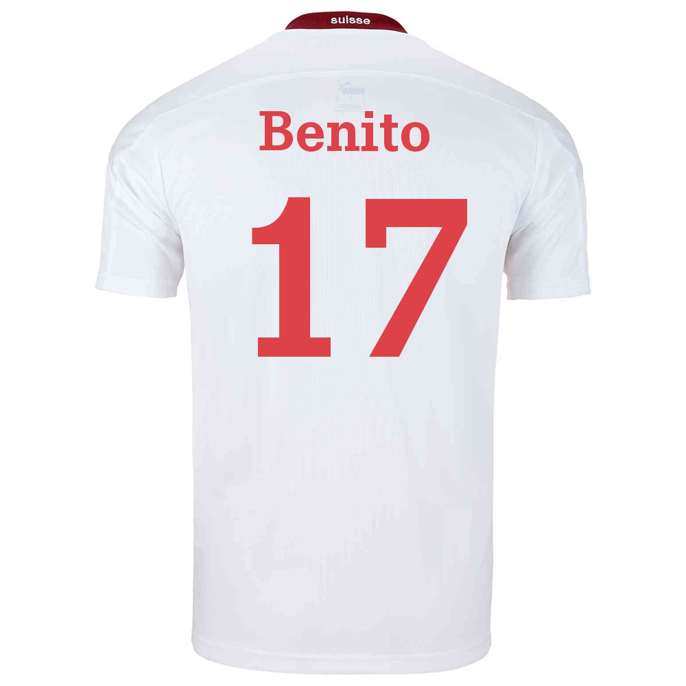 Femme Équipe de Suisse de football Maillot Loris Benito #17 Tenues Extérieur Blanc 2021
