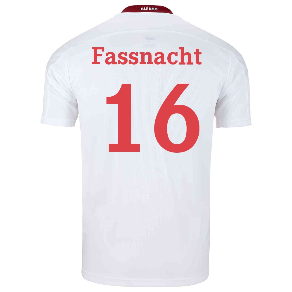 Femme Équipe de Suisse de football Maillot Christian Fassnacht #16 Tenues Extérieur Blanc 2021
