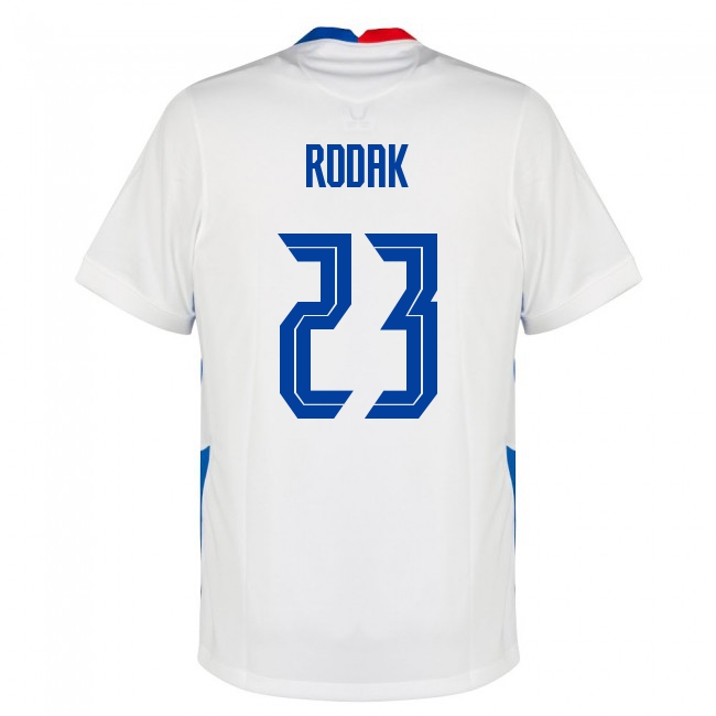 Femme Équipe de Slovaquie de football Maillot Marek Rodak #23 Tenues Extérieur Blanc 2021