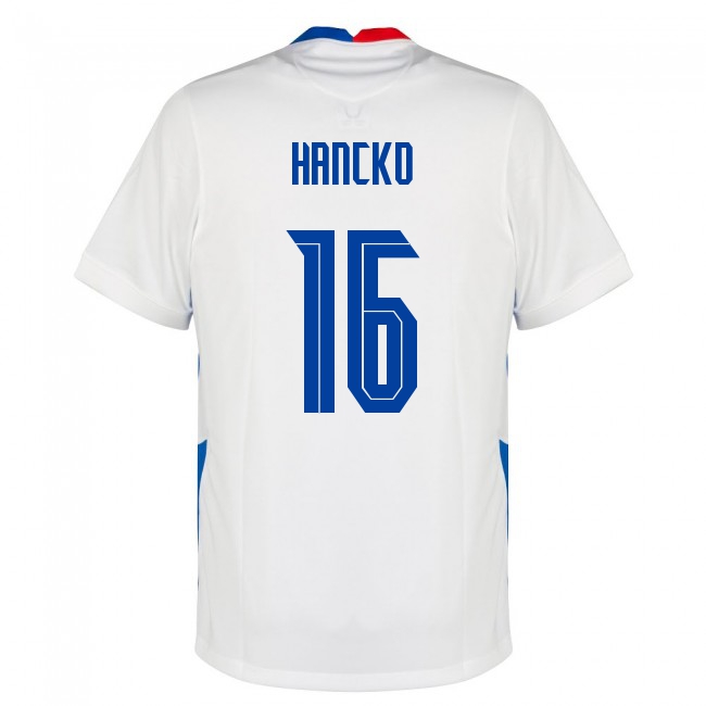 Femme Équipe de Slovaquie de football Maillot David Hancko #16 Tenues Extérieur Blanc 2021