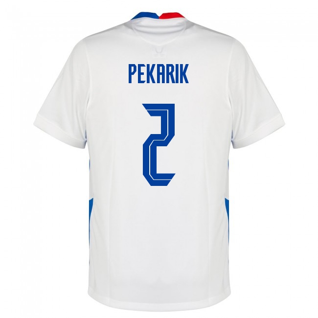 Femme Équipe de Slovaquie de football Maillot Peter Pekarik #2 Tenues Extérieur Blanc 2021
