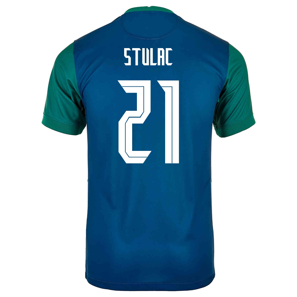 Femme Équipe de Slovénie de football Maillot Leo Stulac #21 Tenues Extérieur Verte 2021