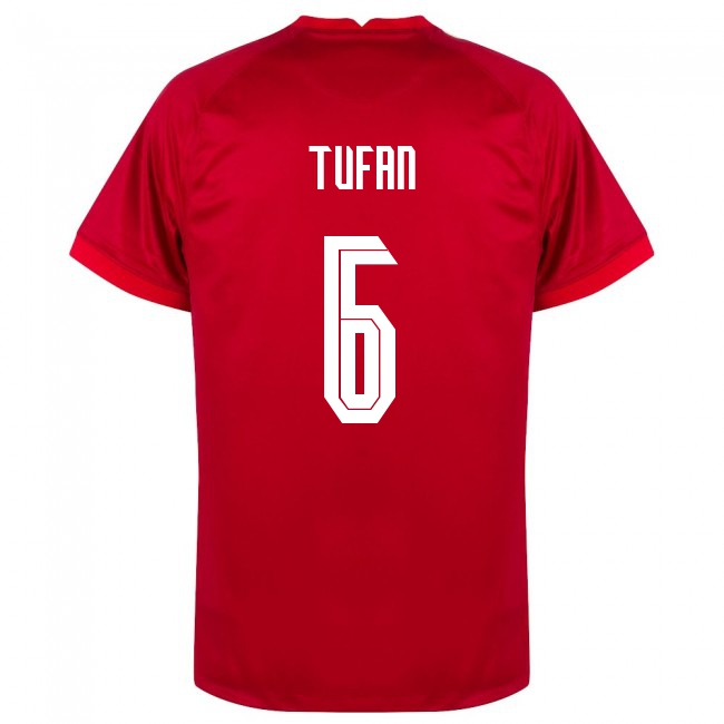 Femme Équipe Turquie de football Maillot Ozan Tufan #6 Tenues Extérieur Rouge 2021