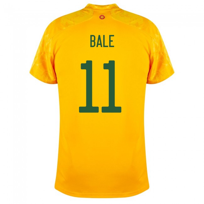 Femme Équipe du pays de Galles de football Maillot Gareth Bale #11 Tenues Extérieur Jaune 2021