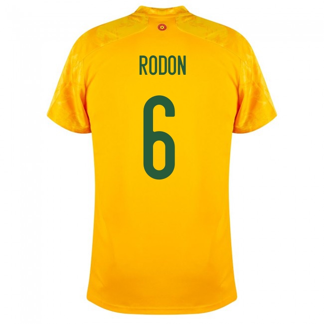 Femme Équipe du pays de Galles de football Maillot Joe Rodon #6 Tenues Extérieur Jaune 2021